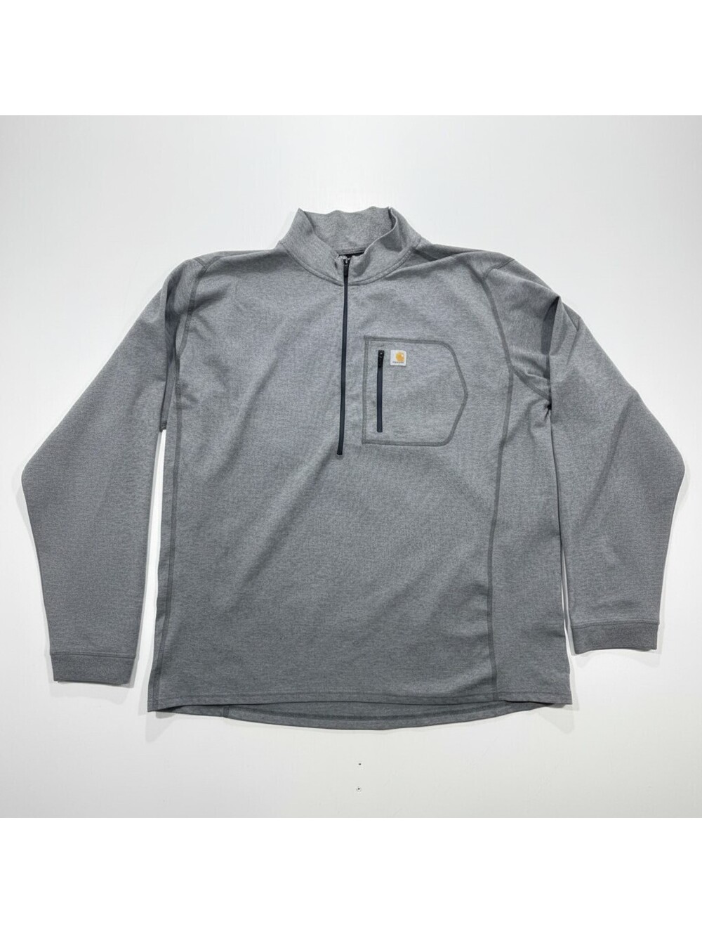 Carhartt Force 100238 Quarter Zip Pullover Mens 3XL Gray Chest Pocket